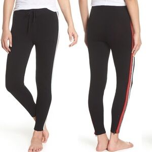 Ragdoll Rainbow Stripe Lounge Pants in Black Multi Size Medium